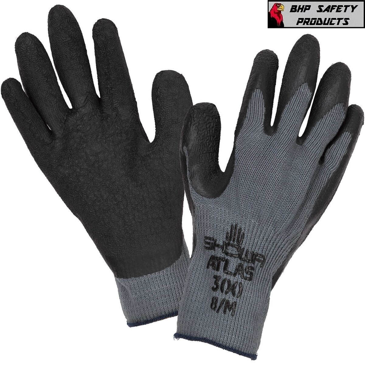 SHOWA ATLAS 300 FIT GLOVES RUBBER COATED